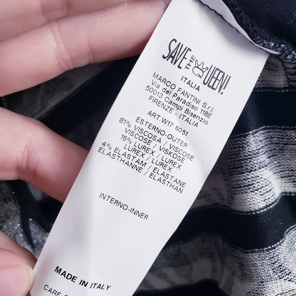 Save The Queen Red and Black Artsy Lightweight Sweater - Picture 6 of 9